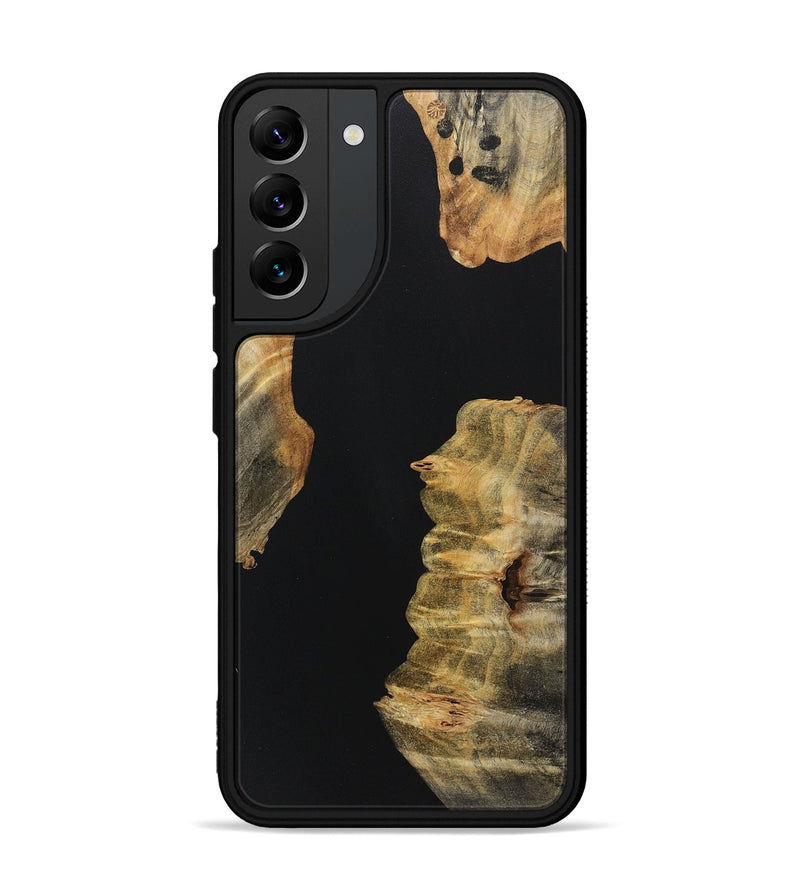 Galaxy S22 Plus Wood+Resin Phone Case - Clint (Pure Black, 718124)