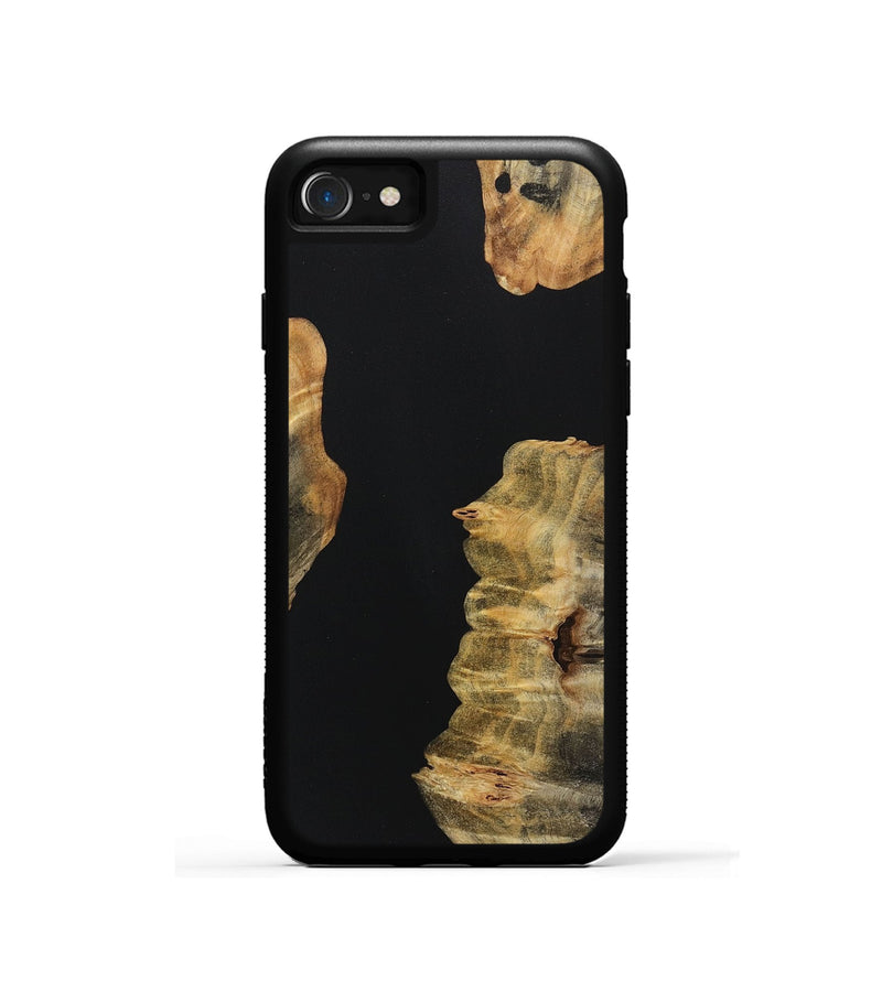 iPhone SE Wood+Resin Phone Case - Clint (Pure Black, 718124)