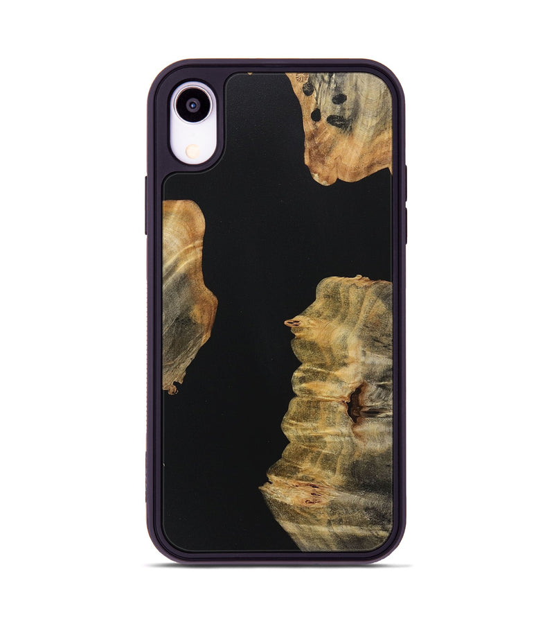 iPhone Xr Wood+Resin Phone Case - Clint (Pure Black, 718124)