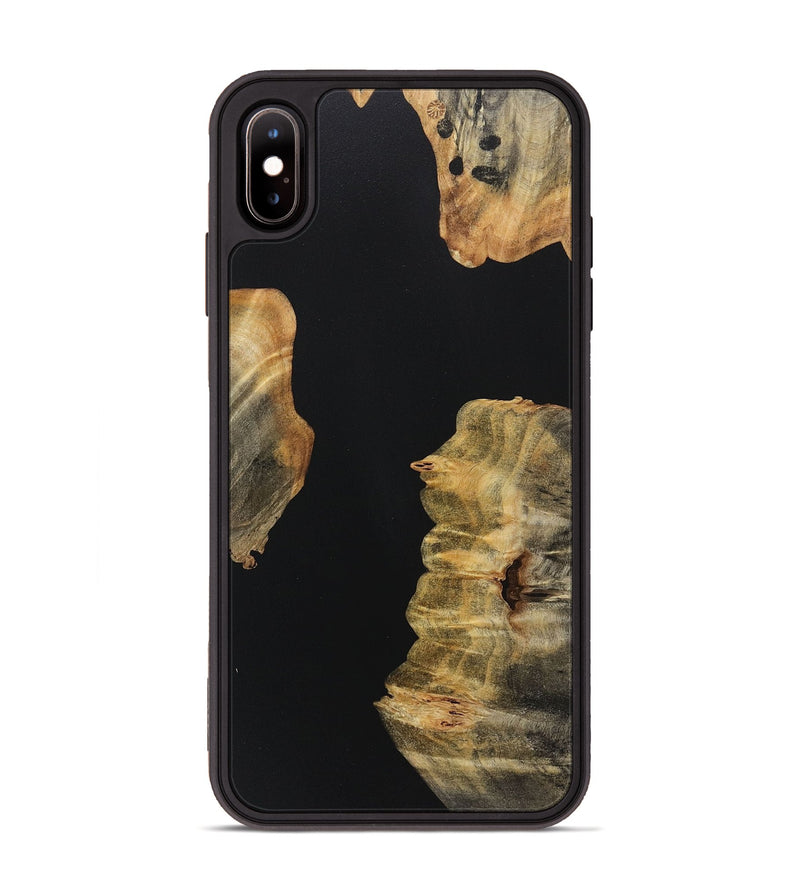 iPhone Xs Max Wood+Resin Phone Case - Clint (Pure Black, 718124)