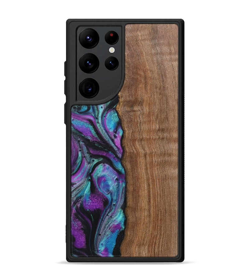 Galaxy S22 Ultra Wood+Resin Phone Case - Lyle (Purple, 718125)