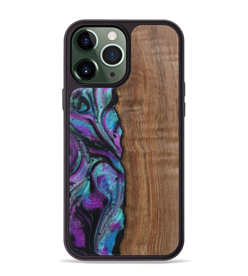 iPhone 13 Pro Max Wood+Resin Phone Case - Lyle (Purple, 718125)