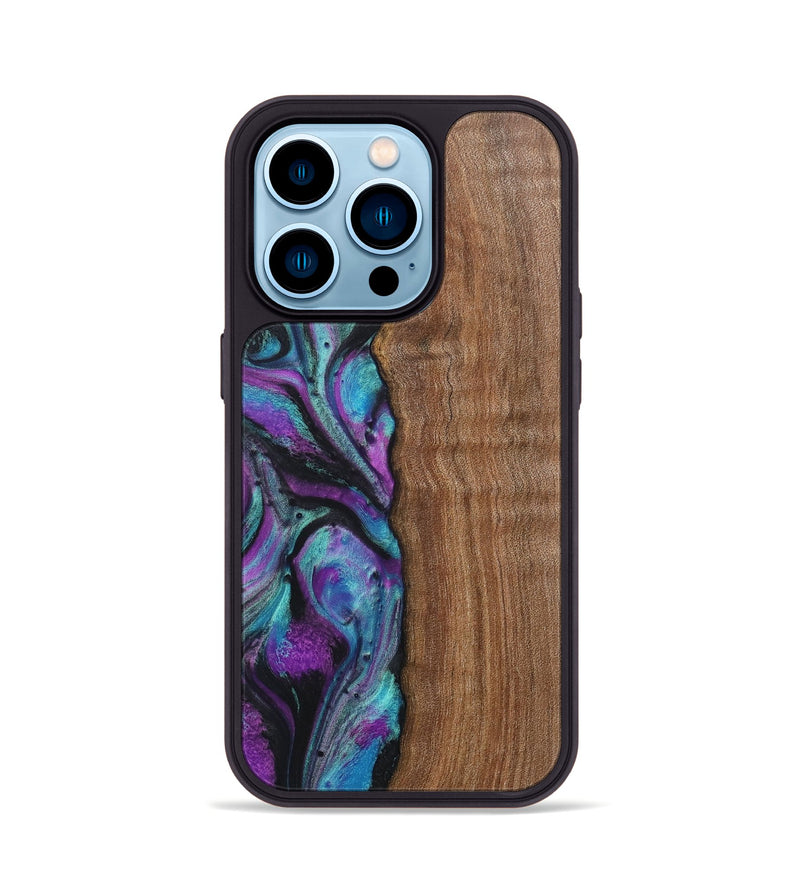 iPhone 14 Pro Wood+Resin Phone Case - Lyle (Purple, 718125)