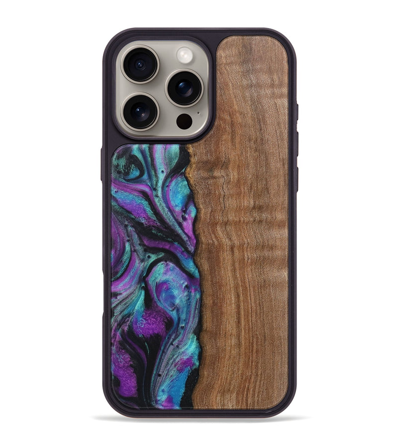 iPhone 16 Pro Max Wood+Resin Phone Case - Lyle (Purple, 718125)