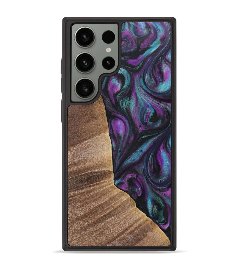 Galaxy S23 Ultra Wood+Resin Phone Case - Daniel (Purple, 718135)