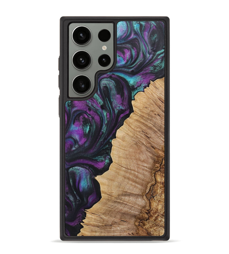 Galaxy S23 Ultra Wood+Resin Phone Case - Allie (Purple, 718136)