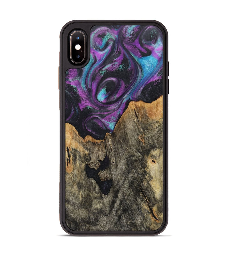 iPhone Xs Max Wood+Resin Phone Case - Gunner (Purple, 718138)