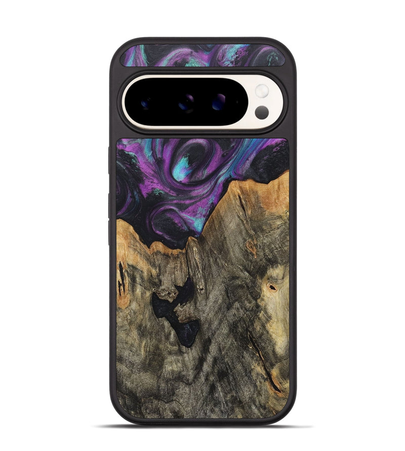 Pixel 9 Wood+Resin Phone Case - Gunner (Purple, 718138)