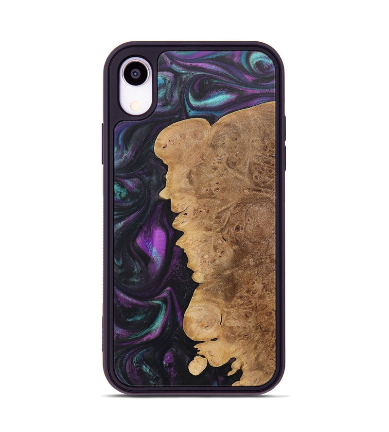 iPhone Xr Wood+Resin Phone Case - Henrietta (Purple, 718141)