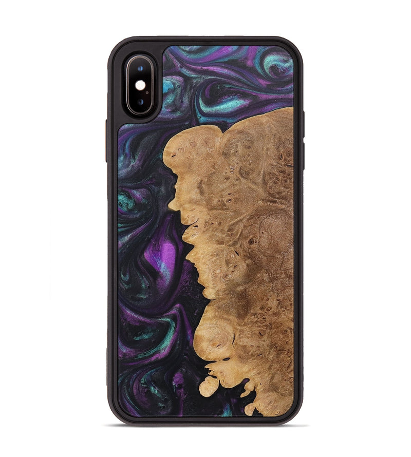 iPhone Xs Max Wood+Resin Phone Case - Henrietta (Purple, 718141)