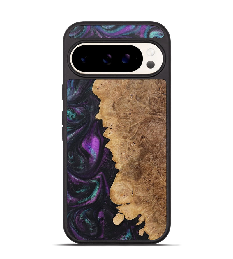 Pixel 9 Wood+Resin Phone Case - Henrietta (Purple, 718141)