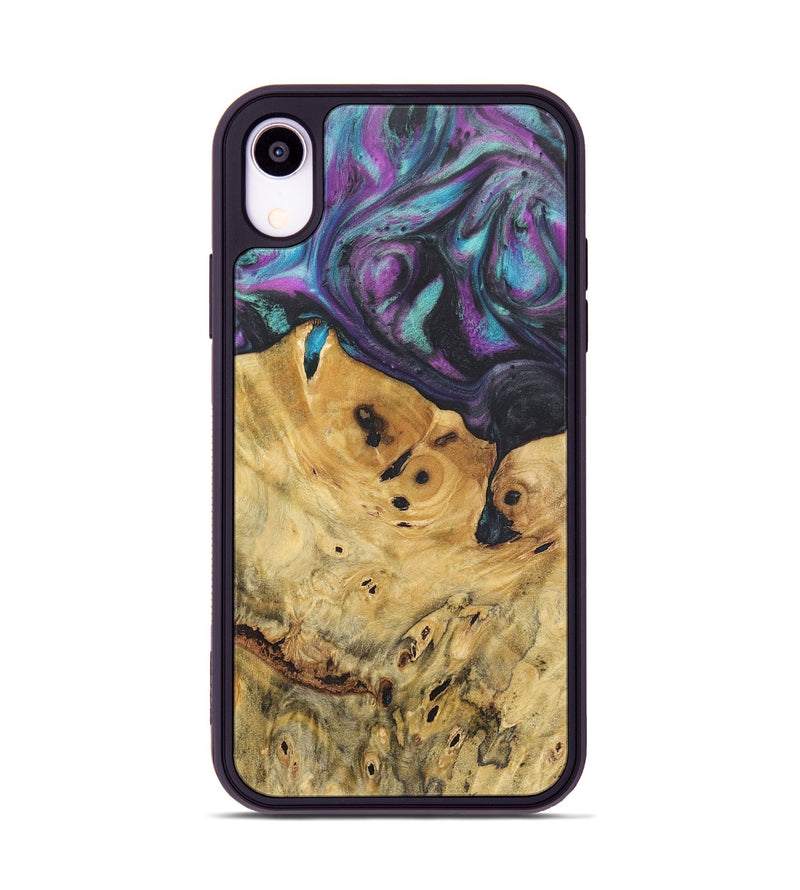 iPhone Xr Wood+Resin Phone Case - Bertha (Purple, 718143)