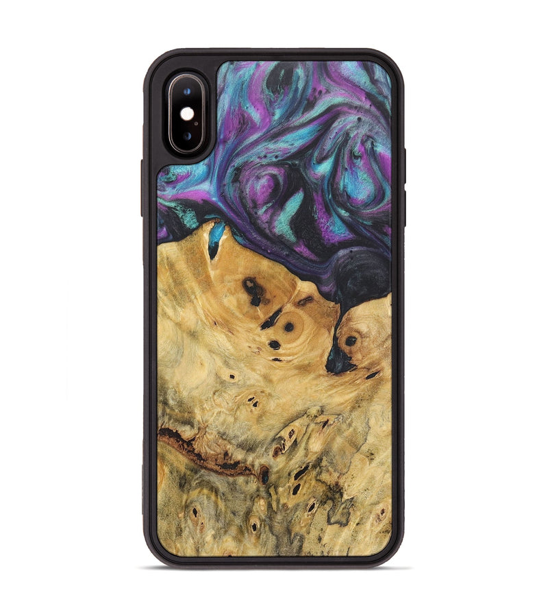 iPhone Xs Max Wood+Resin Phone Case - Bertha (Purple, 718143)