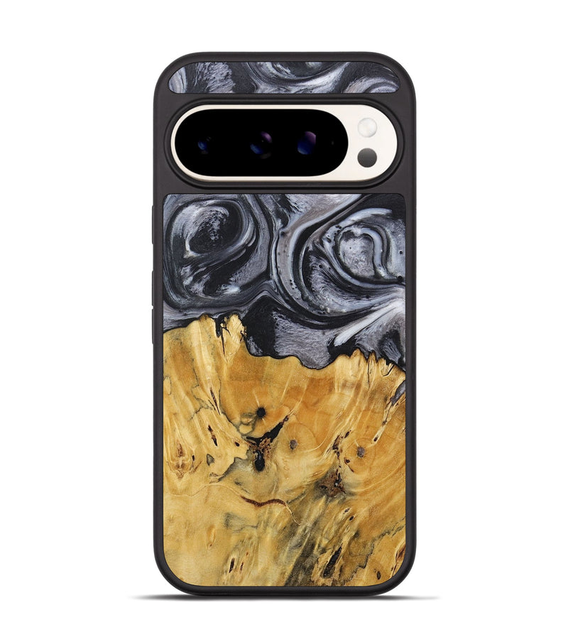 Pixel 9 Wood+Resin Phone Case - Lainey (Black & White, 718144)