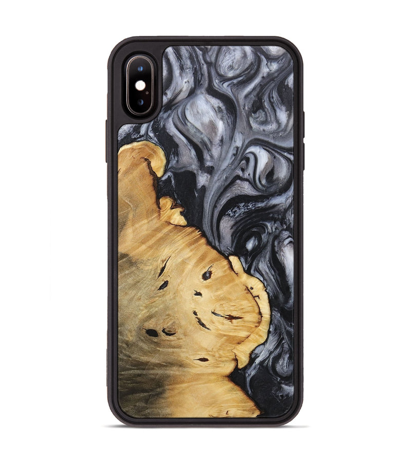 iPhone Xs Max Wood+Resin Phone Case - Lola (Black & White, 718146)