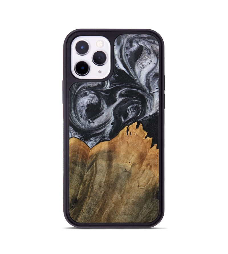 iPhone 11 Pro Wood+Resin Phone Case - Arthur (Black & White, 718148)