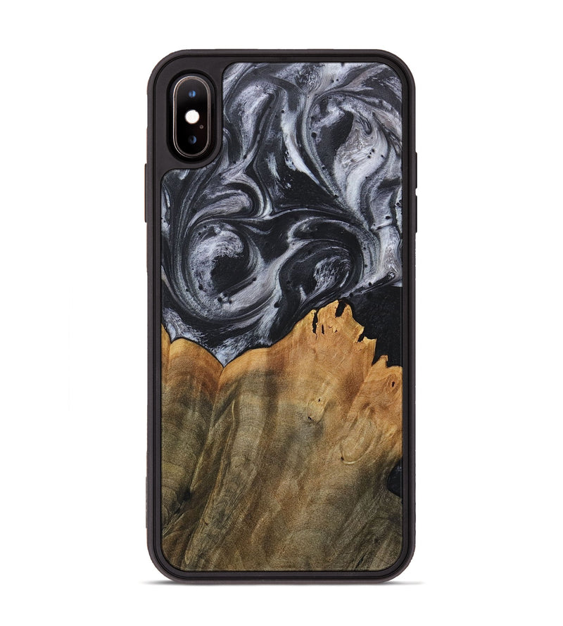 iPhone Xs Max Wood+Resin Phone Case - Arthur (Black & White, 718148)