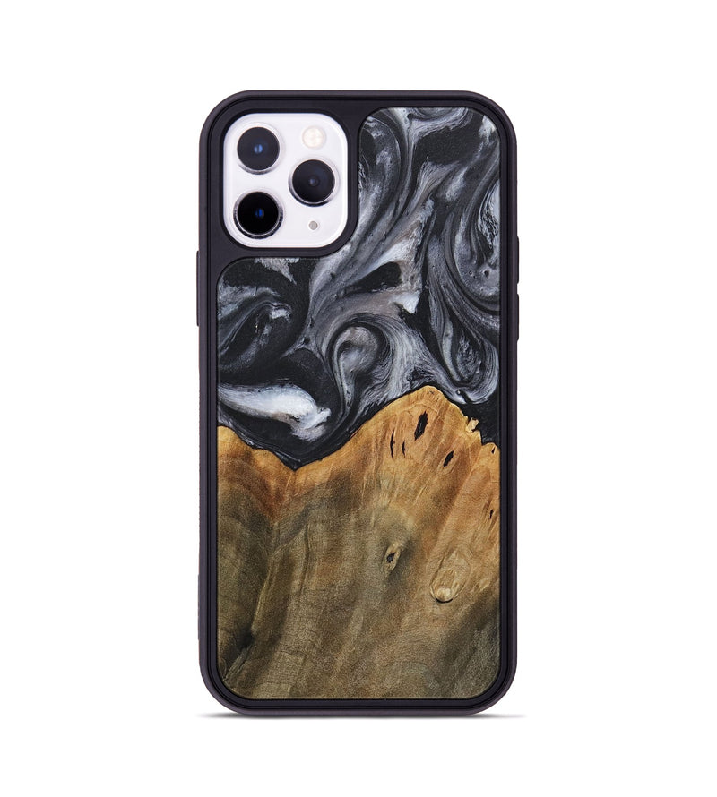 iPhone 11 Pro Wood+Resin Phone Case - Raiden (Black & White, 718150)