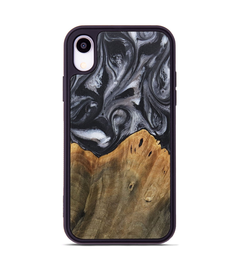 iPhone Xr Wood+Resin Phone Case - Raiden (Black & White, 718150)