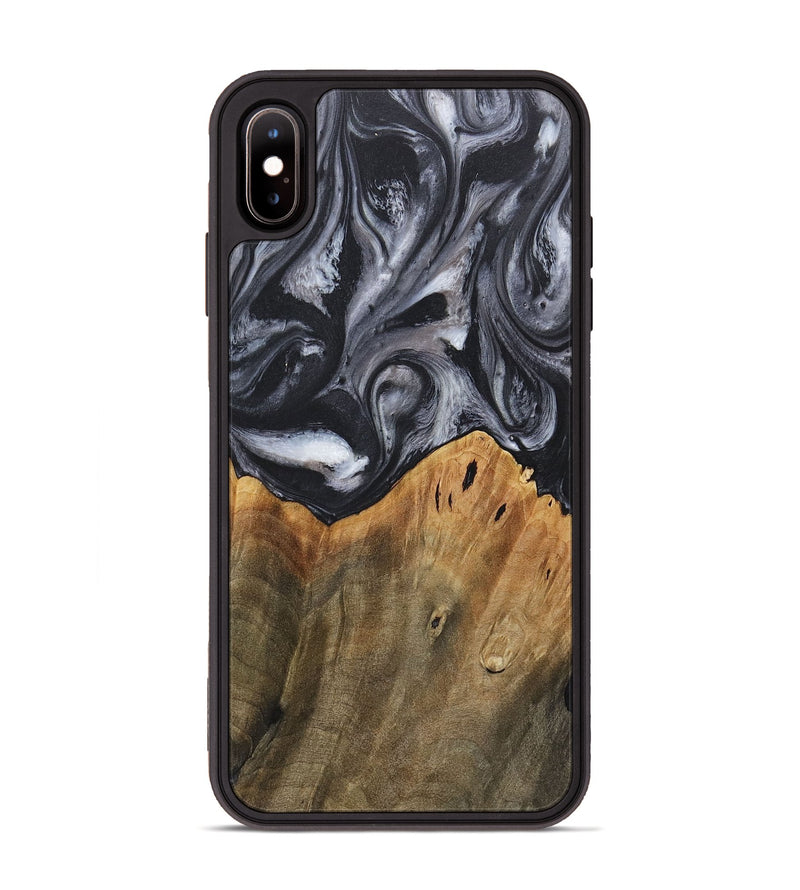 iPhone Xs Max Wood+Resin Phone Case - Raiden (Black & White, 718150)