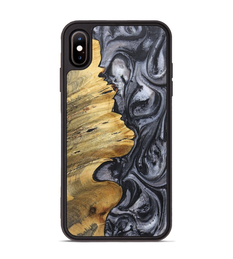 iPhone Xs Max Wood+Resin Phone Case - Winter (Black & White, 718152)