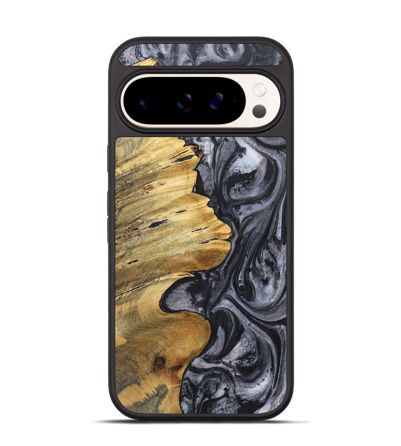 Pixel 9 Pro Wood+Resin Phone Case - Winter (Black & White, 718152)