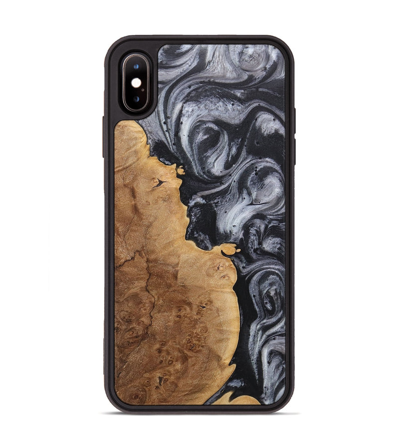 iPhone Xs Max Wood+Resin Phone Case - Tyrese (Black & White, 718153)