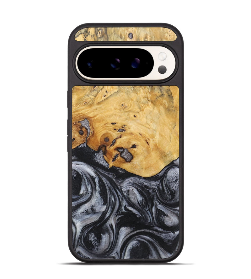 Pixel 9 Pro Wood+Resin Phone Case - Carrie (Black & White, 718154)