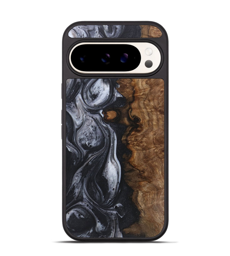 Pixel 9 Pro Wood+Resin Phone Case - Robert (Black & White, 718157)