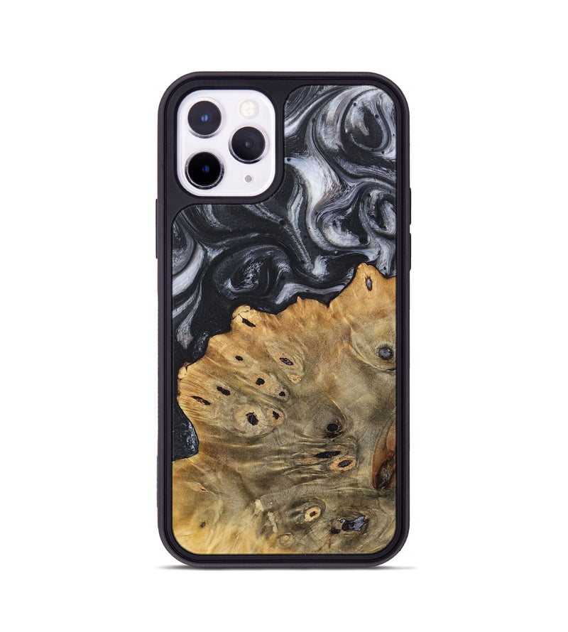 iPhone 11 Pro Wood+Resin Phone Case - Farrah (Black & White, 718160)