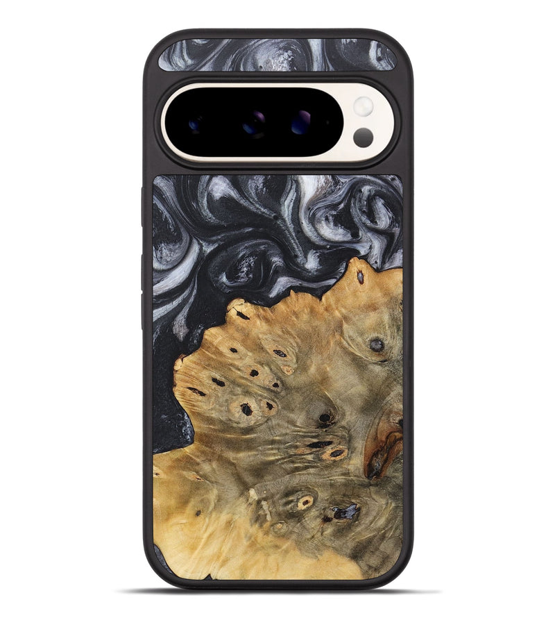 Pixel 9 Pro XL Wood+Resin Phone Case - Farrah (Black & White, 718160)