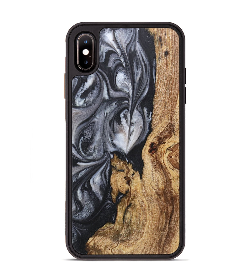 iPhone Xs Max Wood+Resin Phone Case - Gregory (Black & White, 718161)