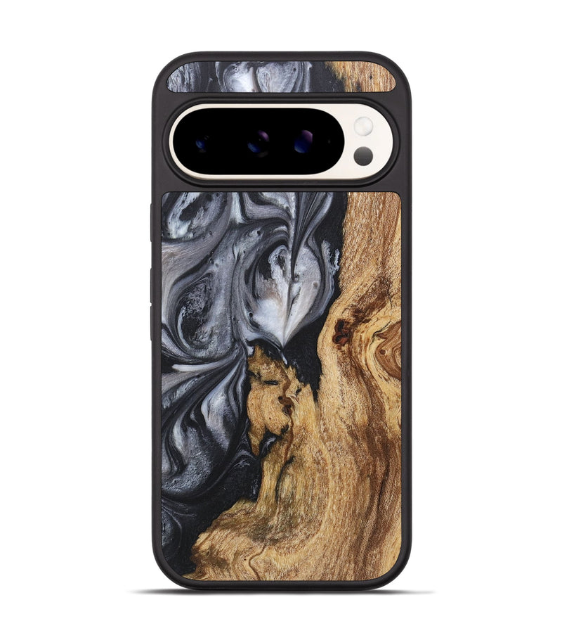 Pixel 9 Pro Wood+Resin Phone Case - Gregory (Black & White, 718161)