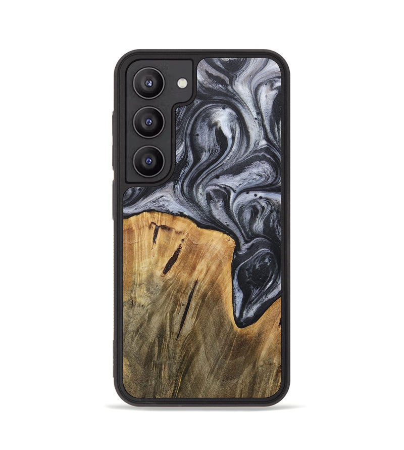 Galaxy S23 Wood+Resin Phone Case - Callum (Black & White, 718162)