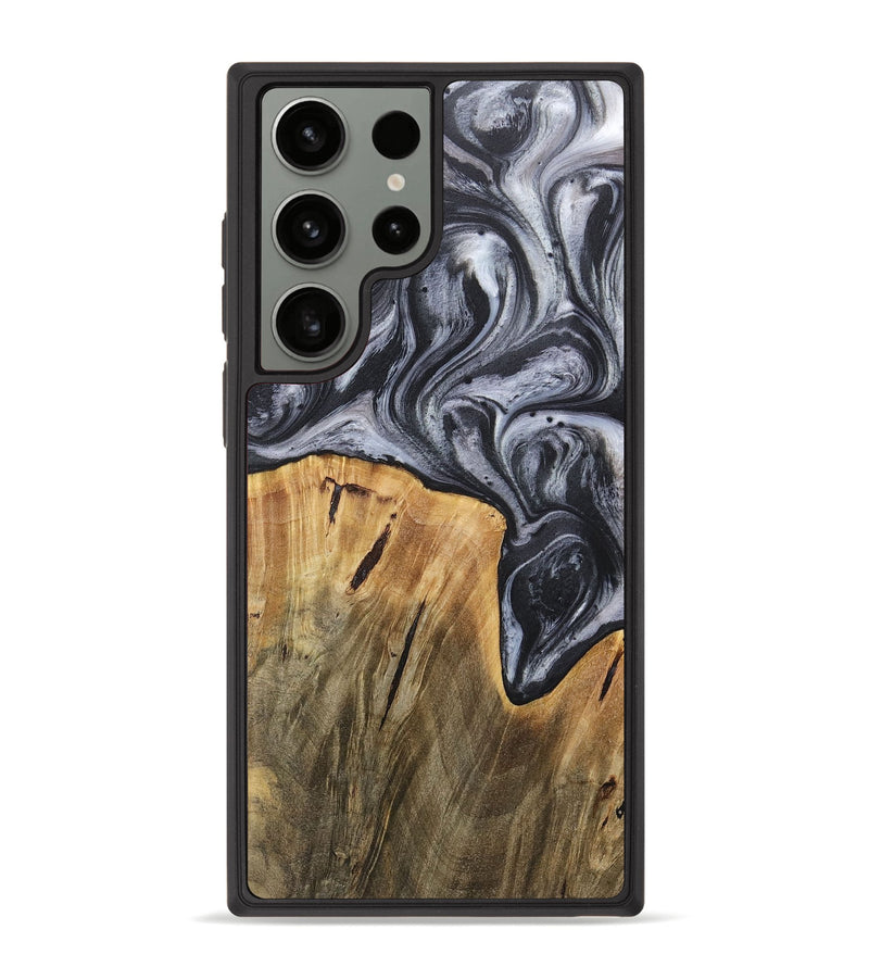 Galaxy S23 Ultra Wood+Resin Phone Case - Callum (Black & White, 718162)