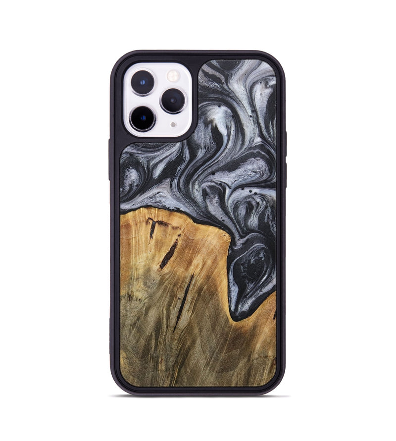 iPhone 11 Pro Wood+Resin Phone Case - Callum (Black & White, 718162)