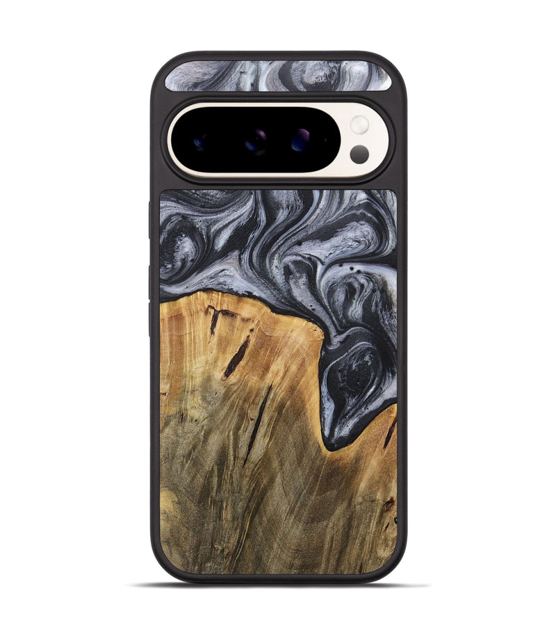 Pixel 9 Wood+Resin Phone Case - Callum (Black & White, 718162)