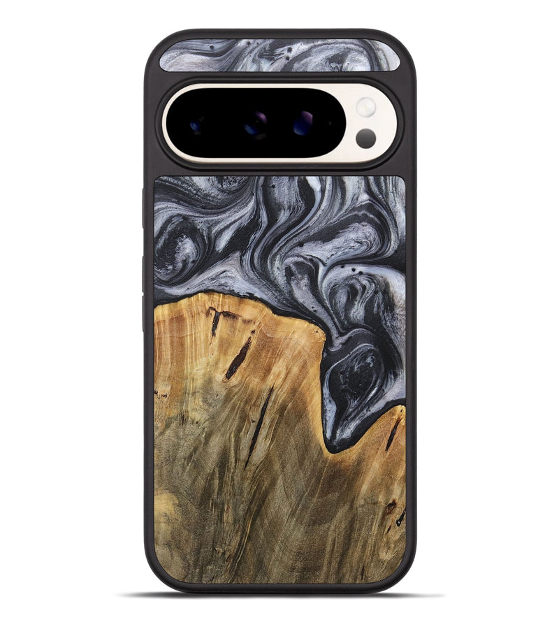 Pixel 9 Pro XL Wood+Resin Phone Case - Callum (Black & White, 718162)