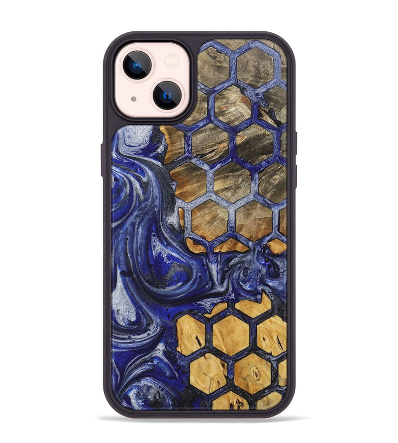 iPhone 14 Plus Wood+Resin Phone Case - Theo (Pattern, 718174)