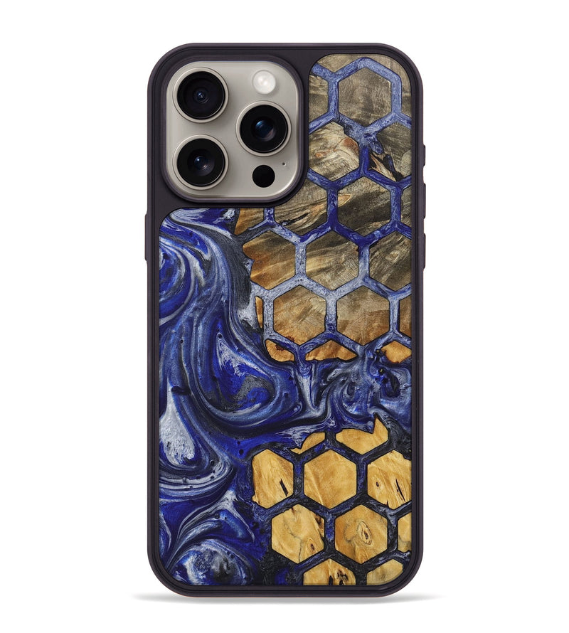 iPhone 15 Pro Max Wood+Resin Phone Case - Theo (Pattern, 718174)