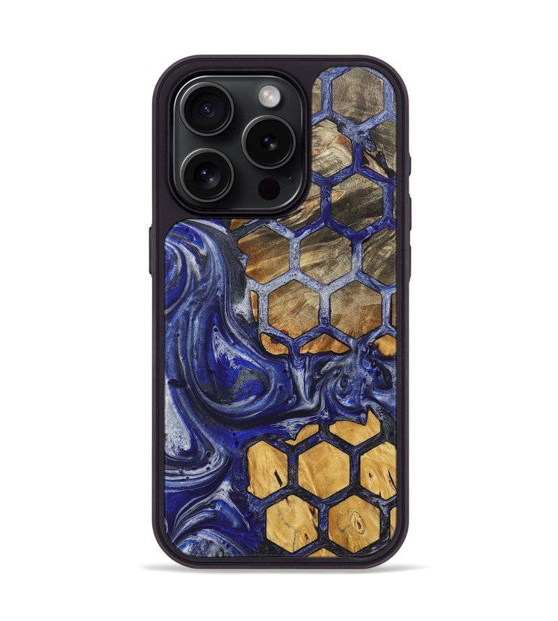 iPhone 15 Pro Wood+Resin Phone Case - Theo (Pattern, 718174)