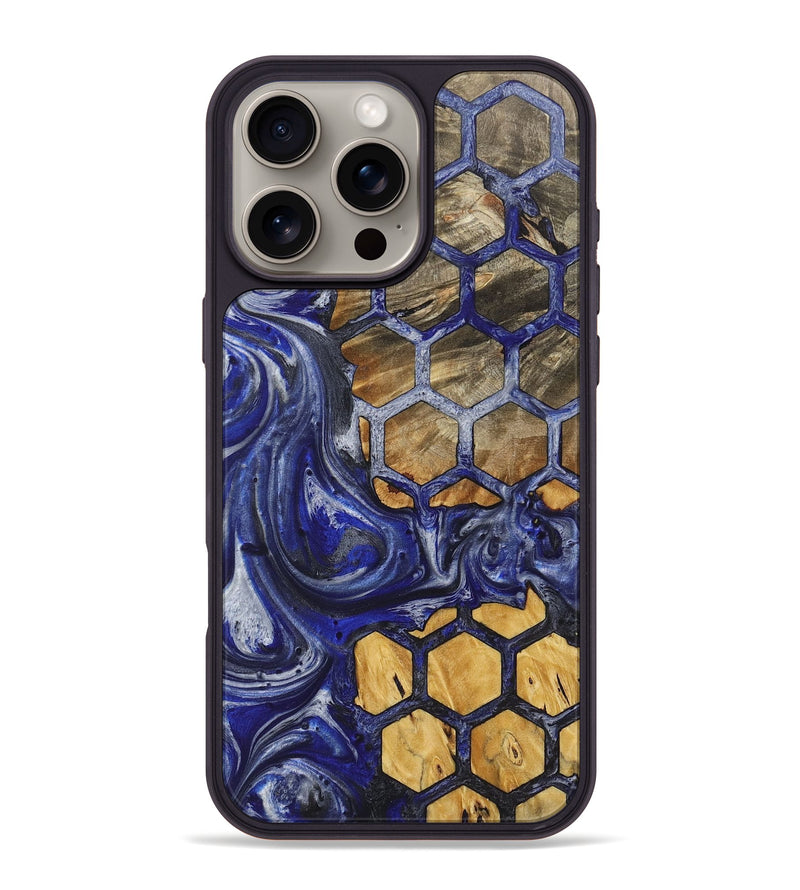 iPhone 16 Pro Max Wood+Resin Phone Case - Theo (Pattern, 718174)