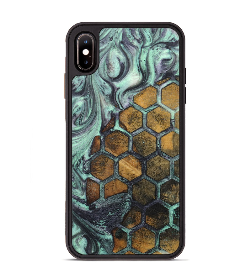 iPhone Xs Max Wood+Resin Phone Case - Lizbeth (Pattern, 718181)