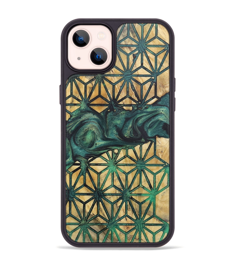 iPhone 14 Plus Wood+Resin Phone Case - Floyd (Pattern, 718193)