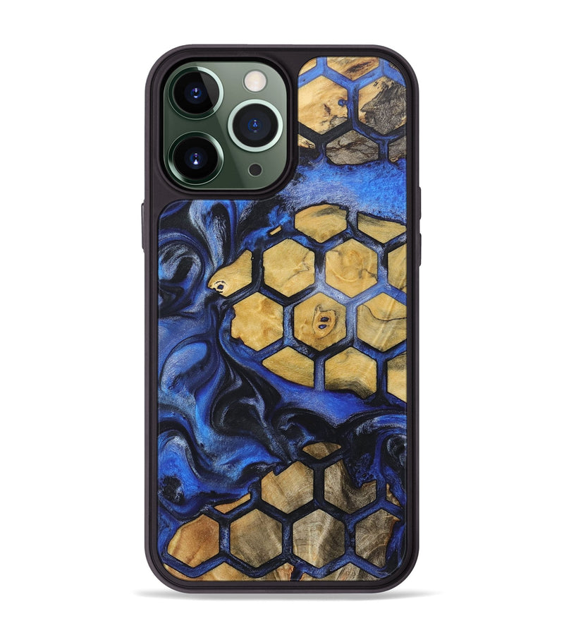 iPhone 13 Pro Max Wood+Resin Phone Case - Margot (Pattern, 718195)