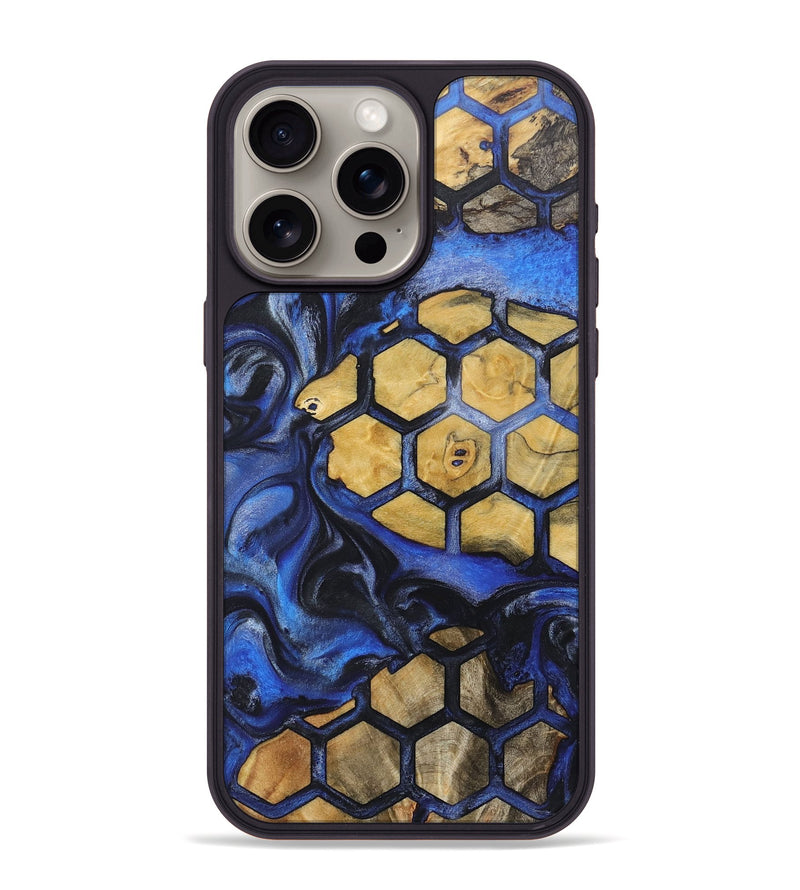 iPhone 15 Pro Max Wood+Resin Phone Case - Margot (Pattern, 718195)