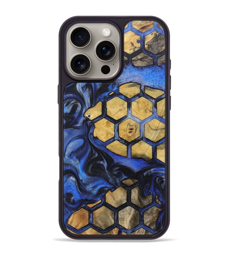 iPhone 16 Pro Max Wood+Resin Phone Case - Margot (Pattern, 718195)