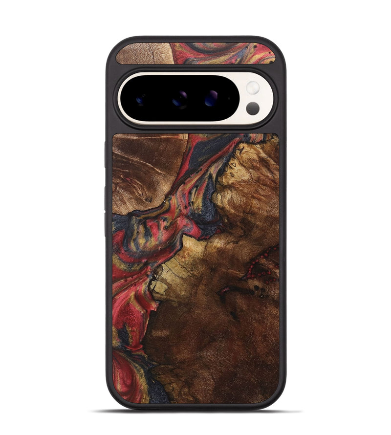 Pixel 9 Pro Wood+Resin Phone Case - Cathy (Red, 718212)