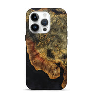 iPhone 15 Pro Wood+Resin Live Edge Phone Case - Esmeralda (Wood Burl, 718238)