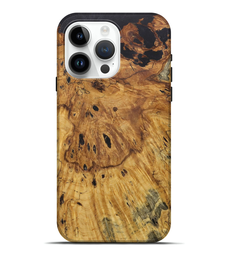 iPhone 15 Pro Max Wood+Resin Live Edge Phone Case - Braydon (Wood Burl, 718240)